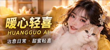 黄果AI暖心轻喜频道视觉